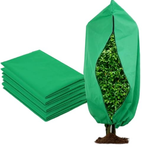 Coperture per Piante per l'Inverno 4 Pezzi 31, 5x47, 2 pollici Coperture per Piante Protezione Antigelo con Cerniera Coulisse Riutilizzabili Coperte Antigelo per da Esterno Arbusto Albero VIVEN