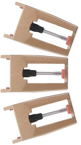 PRETYZOOM Cuerpo de Aluminio Ligero para Tocadiscos de Vinilo 3 Agujas de Repuesto Compatibles Fonógrafos Dorados y Punta de Rubí para Uso Elegante