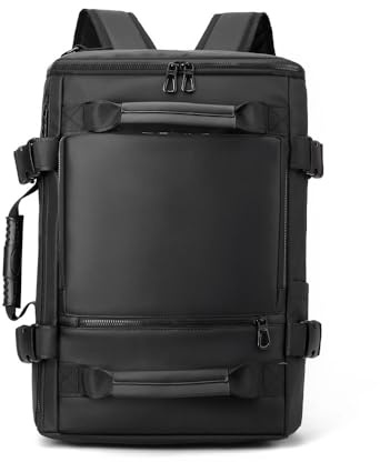 mmaili fickor unisex urban minimalistisk ryggsäck – vattentät laptopväska med stor kapacitet för affärer och resor, Svart, En storlek