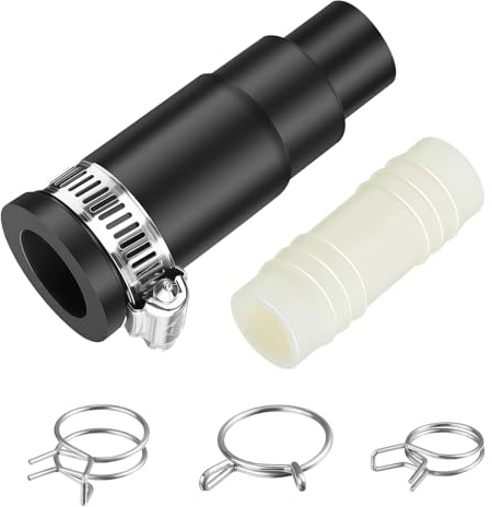 Oiieco Dishwasher Hose Connector Kit, Dishwasher Drain Hose Adapter with 1 Inlet Connector, 1 Hose Clamp and 3 Spring Clamps – Universal Garbage Disposal Connector for Kitchen Plumbing