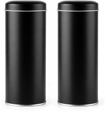 Matosch 2 contenitori in metallo per cialde da caffè, dispenser per cialde da caffè, 18 x 8 x 8 cm