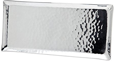 Godinger Hammered Rectangular Tray, 11-Inch by 5-Inch
