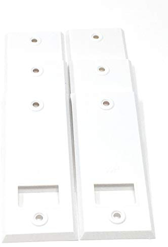Abdeckplatte (Blende) eckig weiß mit Lochabstand 10,5 cm - Set 6 Stück JK -
