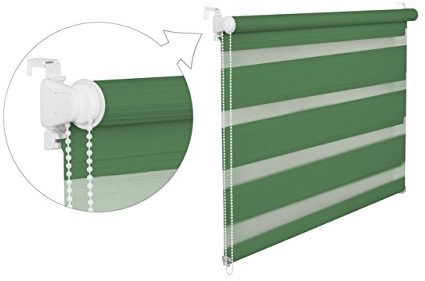 DOPPELROLLO DUOROLLO 85 CM BREIT 200 CM LANG Grün INKL. SEILZUG FENSTERROLLO KLEMMROLLO JALOUSIE