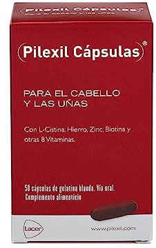 PILEXIL CAPSULAS - Pilexil 50 Cápsulas Anticaida del Cabello, Vitaminas y Nutrientes para el Cabello, Máxima Eficacia, Biotina, Zinc, Sin Gluten, Administración Oral