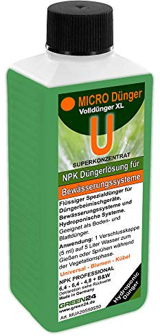 GREEN24 Micro+U Universal-Dünger für Düngerbeimischgeräte Bewässerungssysteme Hydroponisch HIGH-TECH NPK Volldünger