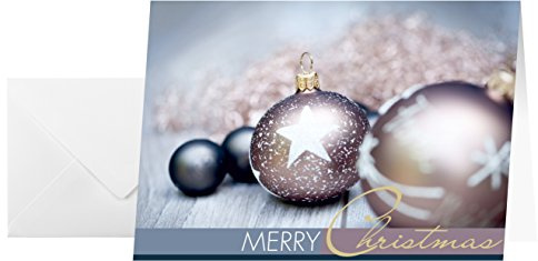 Sigel Weihnachtskarten Exquisite A6 25 Stück mit Umschlag | DS024, Bedruckbar für festliche Grüße, Einladungen und Geschäftspost
