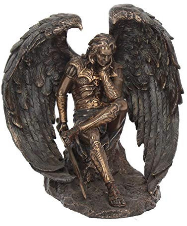 Nemesis Now Lucifer The Fallen Angel - Figura Decorativa (16,5 cm), Color Bronce