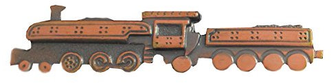 Eisenbahn Krawattennadel Krawattenklammer Loktender kupferfarben geschwärzt ca. 6,1 cm lang + Geschenkbox