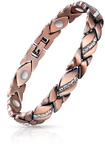 Pulsera de cobre para mujer, joyería magnética 40 g, Cobre