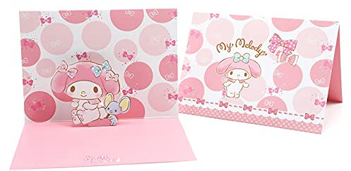 My Melody Pop Up Geburtstagskarte,My Melo Anime Pop Up Grußkarten,My Melody 3D Grußkarte,Muttertag Pop Up Karte,Süße Geschenke für Freundinnen,Lustige Geschenke für Frauen. (MELODY-003)