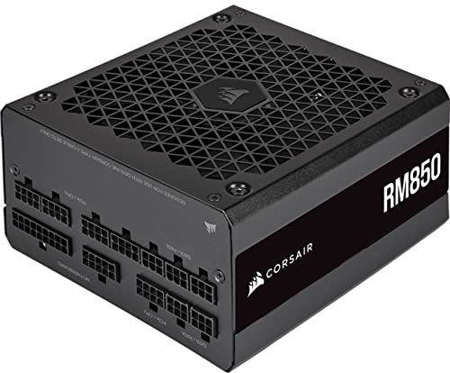 CORSAIR Serie RM (2021), RM850, 850 W, certificación 80 Plus Gold, Fuente de alimentación Totalmente Modular