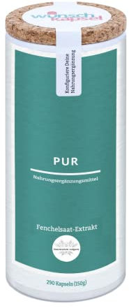 Wunschkapsel Fenchelsaat-Extrakt Pur, 1000 mg pro Tag, 290 vegane Kapseln