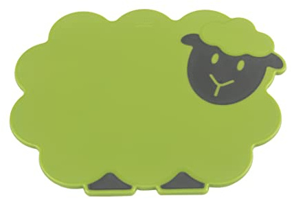 Kuhn Rikon Children’s Cutting Board for Food Preparation, Child-Friendly Chopping Board with Non-Slip Feet, Extra Sturdy Double-Layer Design and Easy-Clean Surface, Sheep - Kinderkitchen