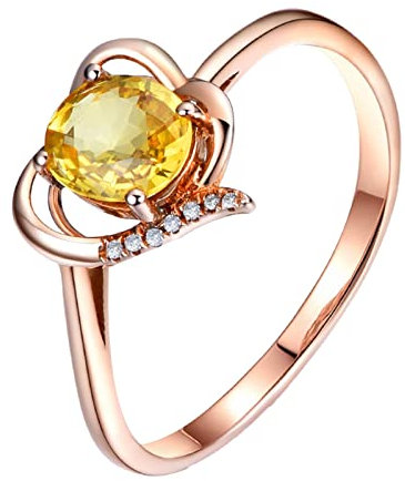 Dsnyu Weißgold Ring 18K, 0.8ct Saphir Ringe Silber, Ring Frauen Hohles Herz Hochzeitsringe Paar für Schwester Größe 58 (18.5)
