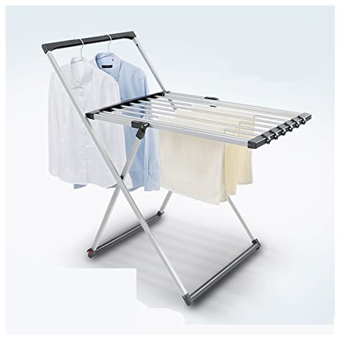 luckxuan Wäscheständer/Wäschetrockner Aluminium bodenhaftes Falten-Trocknungsregal, X-Frame-Design Clothes Drying Rack