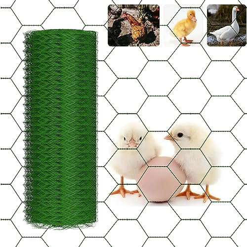 PVC Beschichteter Maschendraht, Maschendraht Maschendraht Rollen Gartennetzgewebe, 1MX25M Metallzaunpaneele Maschendraht Paneele für Garten, Maschendrahtzaun Metalldrahtgeflecht für Lüftungsschlitze