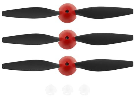 The Lord of the Tools 3 Sätze Ersatz-Flugzeugpropeller RC-Flugzeugfernbedienung Inklusive 3 Stück Flugzeugpropellerschoner Und 3 Stück Flugzeugadapter Kompatibel mit VOLANTEXRC P51D-Flugzeug