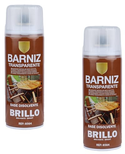 Etrexonline Pintura Spray Multicolor Profesional | 400ml | Adecuado para Metal, Madera & Plástico | Barniz Brillo | Secado Rápido | Paquete de 2