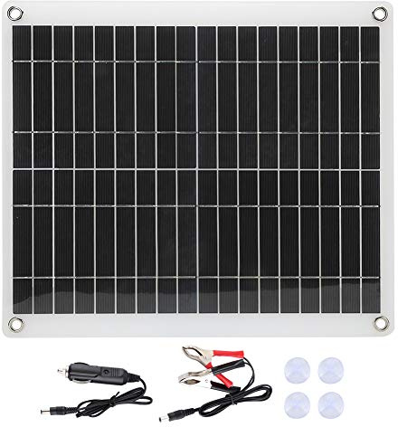 Placa de carga solar 25W con 2 puertos USB, panel solar policristalino portátil para cargar móviles, ideal para viajes y actividades al aire libre