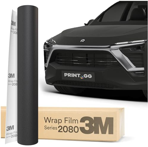 Auto Folie 3M 2080 Carbon Fiber Anthracite Texturen CFS12, 152 x 50 cm | Selbstklebende Car Wrapping Folie | Robuste Lackschutzfolie für Auto, Motorrad, Boot | Autofolie mit Exzellenter Haftung