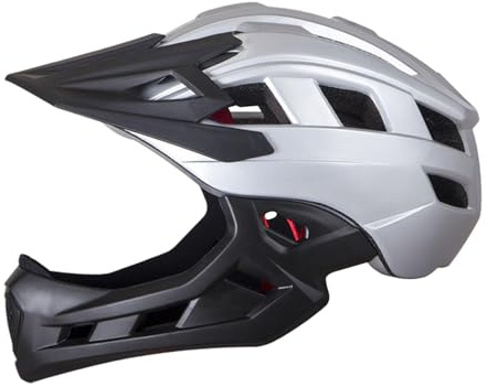 Harilla Casco da Bici per Bambini Casco da Bici da Strada e da Montagna Casco Integrale Casco per Bambini per Ragazzi e Ragazze per BMX, Nero Argentato