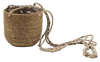 RestBerry Hanging Pot lari 75 cm - Hängetopf aus Jute mit Innerem Kunststoffeinsatz. Zimmerpflanze