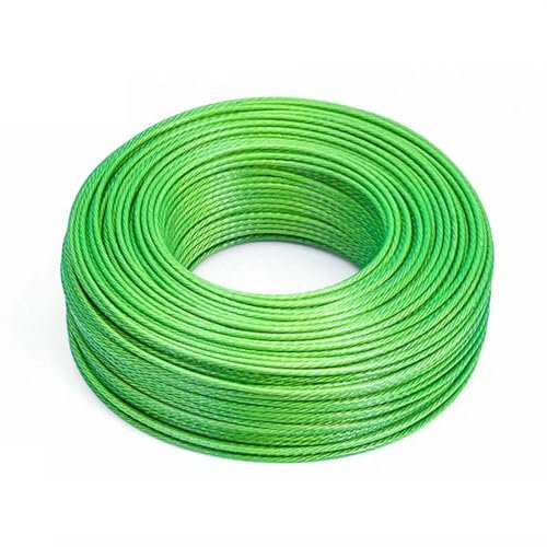 Drahtseil,Stahlseil 100 Meter beschichtetes Stahldrahtseil, rostfreie Wäscheleine, Uso apto para Aufhängen von Lichterketten im Schuppen(Diameter 2.5 mm)