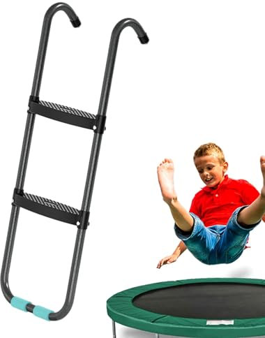 Pzuryhg Escaleras de trampolín, escalera de trampolín, escalones de trampolín, accesorios de trampolín para niños, escalera de trampolín ancha, escaleras de trampolín para niños, escaleras de acero /