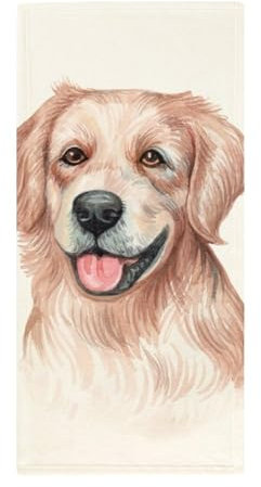 FZRTGOP Hund Malerei Handtücher Weich Saugfähig Handtuch Waschlappen Gästetücher Für Badezimmer Küche 73x35cm
