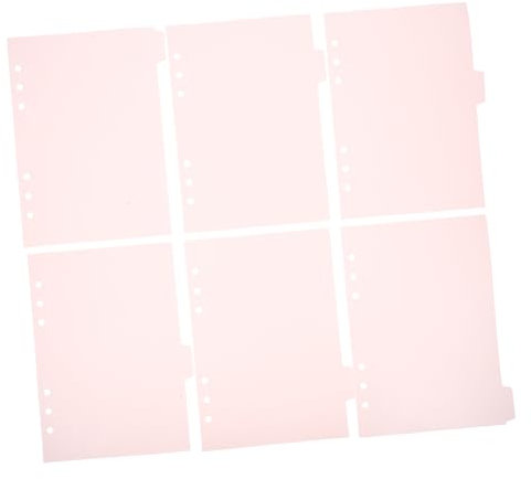 UTHCLO 6stücke Divider Mit Löchern Farbige Ordnerteiler Notizblockteiler-register Seitenteiler Für Notebook Ordnerregister Aus Hochwertigem Pp-material