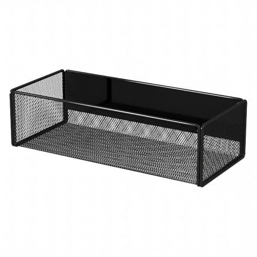 Chingcoo Magnetregal Küchenorganizer, Regal Magnetisch Gewürzregal, Magnetisch Regal Kühlschrank Waschmaschine Magnetregal, Hängeregal für Kühlschrank Magnet (1 Stück - Schwarz (27cm))
