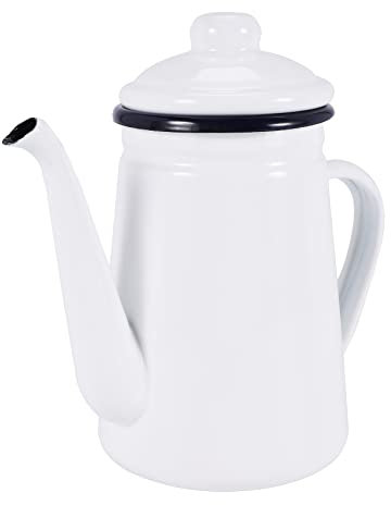 Wrtysully 1.1L Caffettiera Smaltata di Alta Qualità Sul Latte Brocca D'Acqua Brocca Teiera Bollitore per Fornello un Gas e Piano Cottura un Induzione