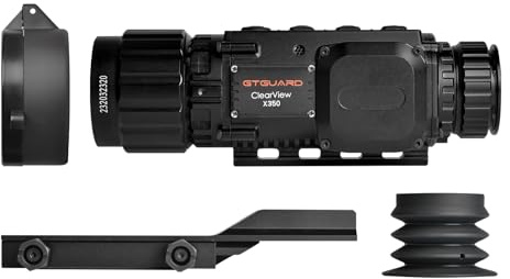 Clearview X350 Cannocchiale termico per fucile con visione notturna - Sensore IR 384 × 288, zoom 4×, display OLED, flusso Wi-Fi, cannocchiali per fucili per immagini termiche per osservazione e caccia