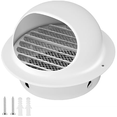 Griglia di Ventilazione A Sfera 120mm 150mm 180mm Inox in Acciaio Griglia Areazione Copertura di Ventilazione per Sfiato a Parete(160mm/6.3inch)