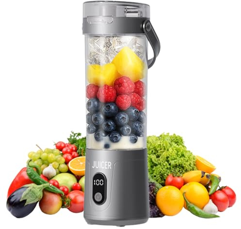 Extracteur de Jus - Extracteur de Jus Électrique,Mixeur Blender Portable Multifonction à Affichage Digital pour Agrumes Smoothies Voyage Camping Gadget