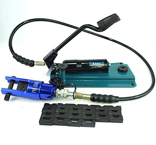 Bewehrungsschneider, Hydraulische Kabel Crimper Crimpzange Aluminiumlegierung mit Fußpumpe 10-300mm2 10-300mm2