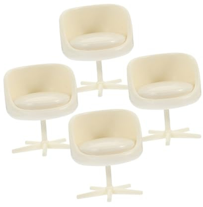 ORFOFE 4 Stück Kleiner Möbel Drehbare Puppenstühle Aus Abs Dekorative Miniaturstühle Für Puppenhäuser Und Sandtischmodelle