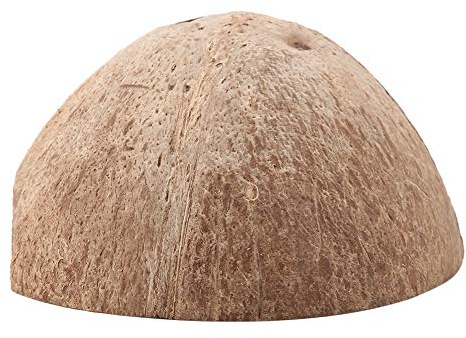 SIXRUN Decorazione Premium per Grotta per Nascondere Tartarughe in Guscio di Cocco per Acquari, Rettili, Ragni, Casa in Cocco Naturale per Piccoli Animali Domestici, Decorazione per Acquario o