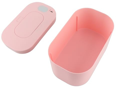 LUCKDANO Calentador de Toallitas para Bebés Calentador de Toallitas para Bebés PP Control de Temperatura Inteligente de para - Portátil y Seguro para Todas las Húmedas - Gran Capacidad (Rosado)