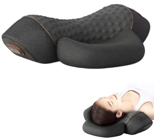orthoval Neckma Orthopädisches Kissen 3 in 1 Nackenkissen mit Vibrations, Wärme und Zugkraft, Memory Foam - Ergonomisch für Einschlafhilfe & Halsschutz, für Nacken & Schultern