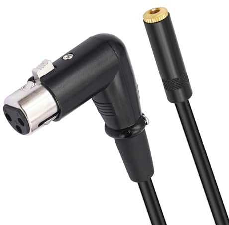 Snorvixre Cable adaptador estéreo de 3 pines en ángulo derecho a 3,5 mm para cámara, altavoces y dispositivos