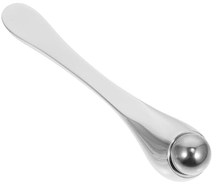 SILENRADAWN Rodillo Masajeador Cosmético para Ojos y Contorno Facial, Dispositivo de Acero Inoxidable para Reducir Ojeras y Bolsas, Portátil para Viajes y Cuidado Diario