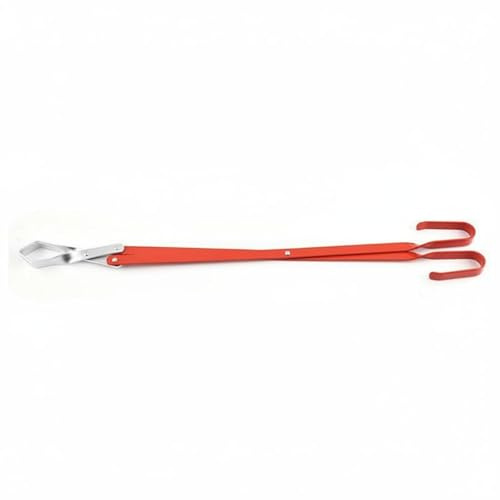 Ronyme Pince de Cuisine à Long Manche Outil de Cuisson Métal Pliable Manipulation des Braises Prise Confortable Aluminium Adaptée pour la Préparation des, Grande
