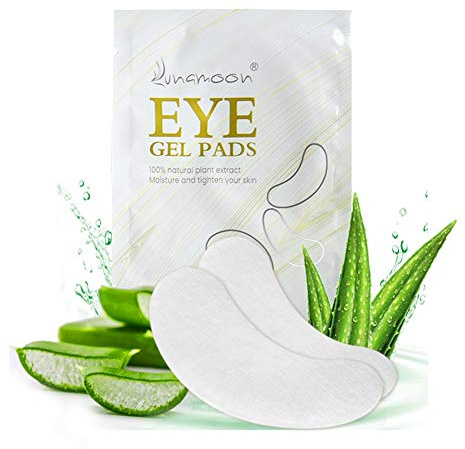 Lunamoon 50 pares Almohadillas de Ojos para Extensiones de Pestañas Parches Extensiones de Pestañas Eyelashes Extension Pads