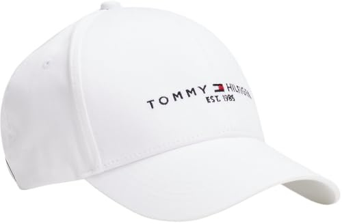 Tommy Hilfiger Men’s TH Established Baseball Cap, White (White), One Size