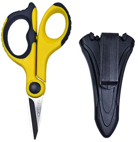 Miller KS-2 Fiber Optic Kevlar Scissors with Belt Loop Pouch, Easily Portable Utility Scissors for Working Electricians and Technicians, 6.0 Inches, 2.8 Ounces
