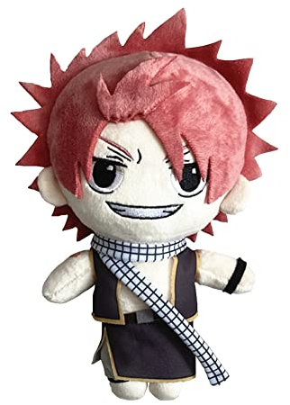Jilijia Fairy Tail Plüschpuppe, Natsu Dragneel, weiches Stofftier, Anime, glückliche Katze, Plüschtier, niedliches Wurfkissen, kreatives Kissen, Geschenke (Natsu Dragneel, 20 cm)