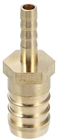 A ABSOPRO Racor De Manguera Universal 16mm-6mm para Combustible Aire Agua | Latón, Color Dorado, 1 Pieza, Instalación Sencilla, Para La Mayoría De Automóviles, Conexión Robusta Y Duradera