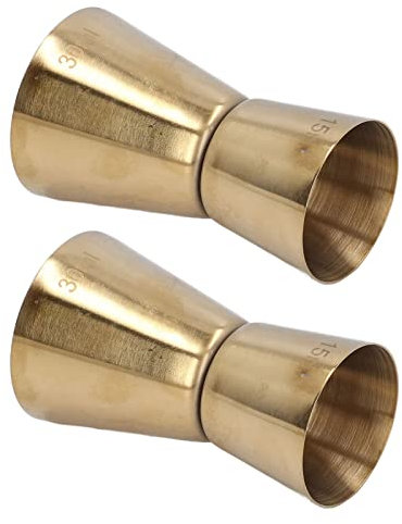 Jigger à Cocktail, Jigger à Vin, Tasse à Mesurer, Double Tête, Jigger à Cocktail, en Acier Inoxydable, Doré, Tasse à Mesurer pour Barre à Vin, pour Restaurant, Fête, 15, 30 ML